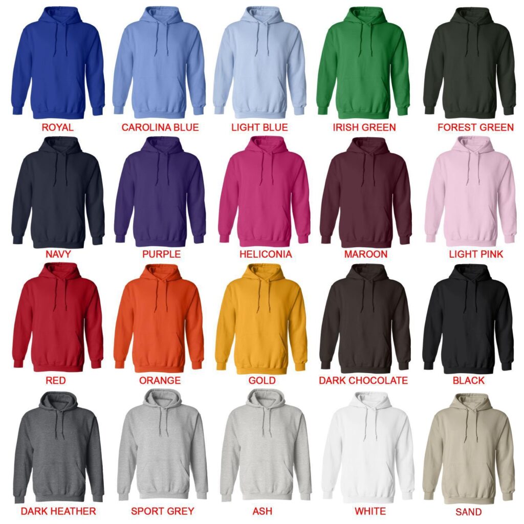 hoodie color chart - VanossGaming Shop
