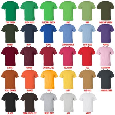 t shirt color chart - VanossGaming Shop